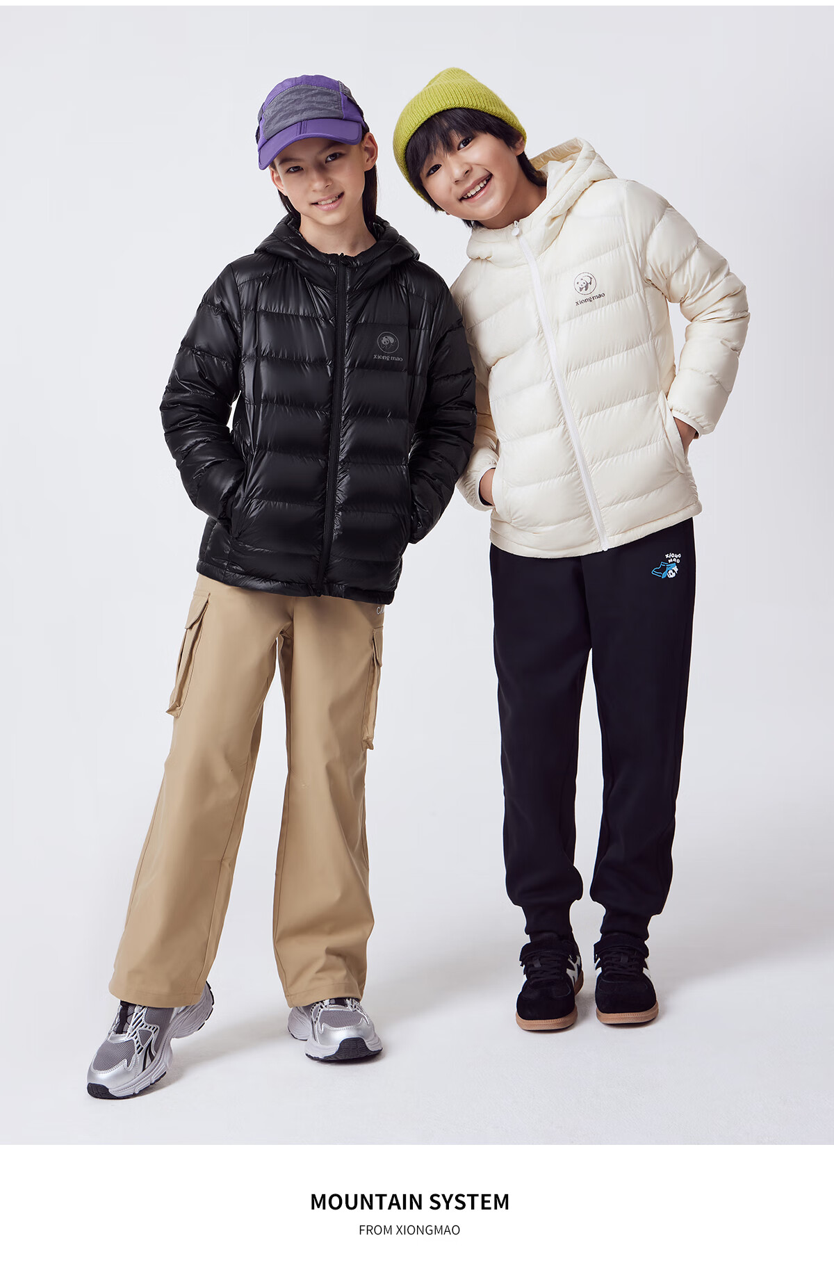 Panda Camel Series Kids Lightweight Down Jacket 3A Antibacterial Antistatic Warm Autumn Winter Coat for Boys and Girls 7342,150 2