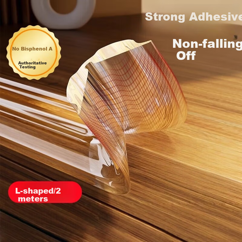 Niubeiliti Transparent Anti-Collision Strip, Invisible Table Corner Anti-Bump Protection Sticker, Non-Protruding Edge, 2 Meters