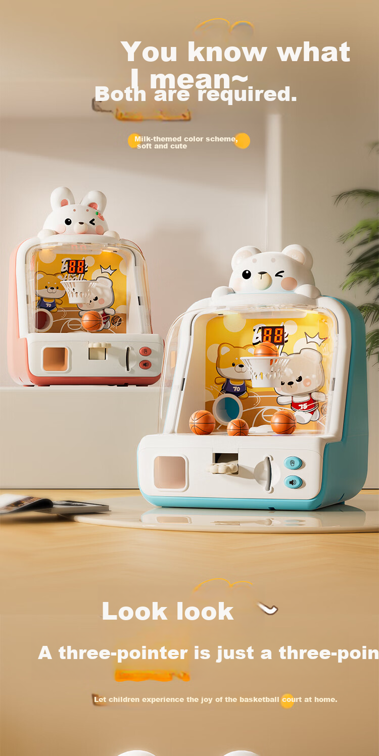 AoZhiJia Children's Educational Toy, Electric Basketball Machine for Boys And Girls, Marble Game Machine, Parent-Child Board Game, Birthday Gift, Blue 5