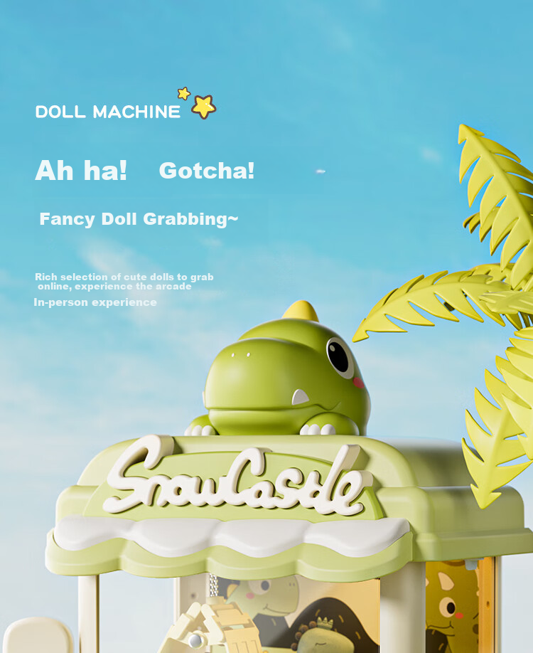 AoZhiJia Claw Machine Toy for Children 3-6 Years Old, Girls' Birthday Gift, Pretend Play Large-Sized Gacha Doll Grabber Machine 2