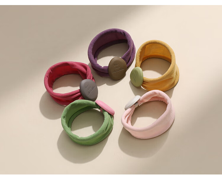 CHIMERA 5-Piece Kids Candy Color Hair Ties Elastic Ponytail Holders for Children June 1st Children's Day Gift 4