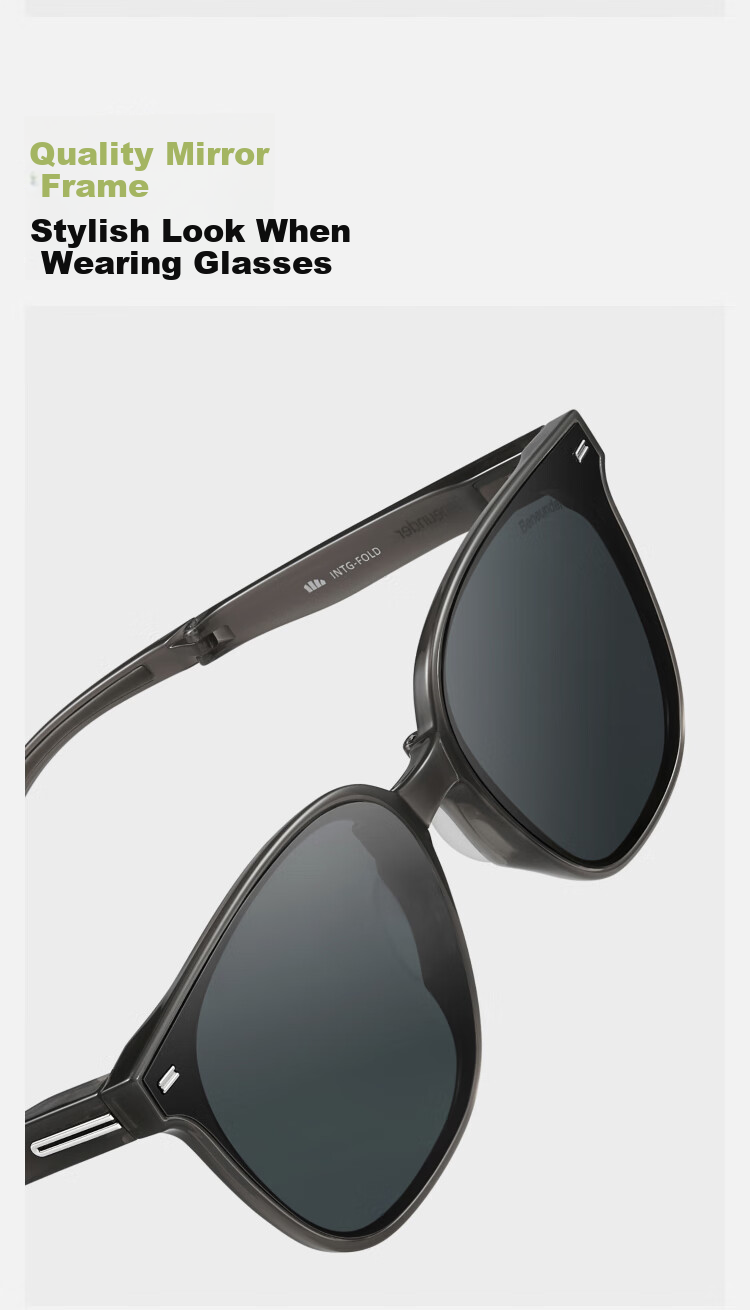 Banana Under Sunglasses Square Round Frame Unisex Foldable Outdoor Travel Driving UV Protection FD021 19