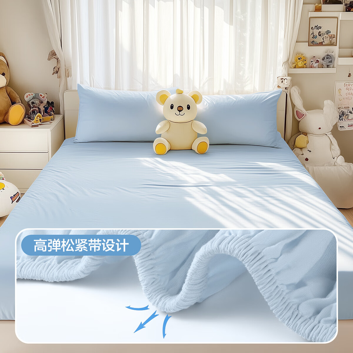OEIEZ Disposable Bed Sheet and Duvet Cover Set for Double Bed, Thickened Travel Hotel Hospital Bed Skirt Bedding, 1 Set