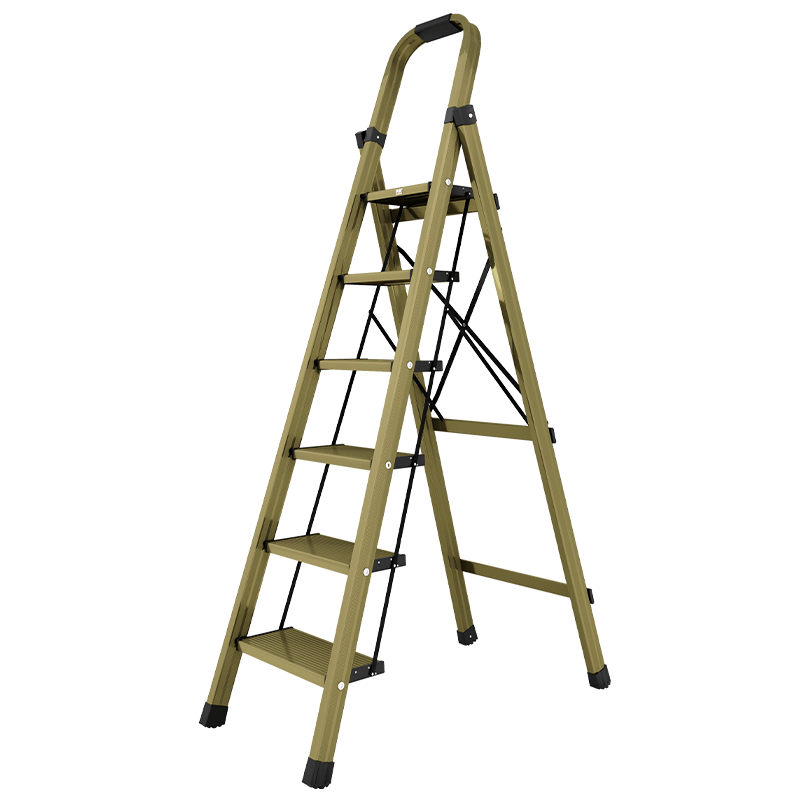 Aopeng Aluminum Alloy Household Folding Step Ladder Six-Step Lockable Thickened Climbing Ladder