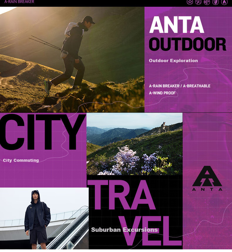 ANTA Water Shell Jacket | Dadi Zhike 3.0 Functional Three-In Jacket for Men, Windproof, Waterproof, Fleece-Lined Two-Piece Set 8