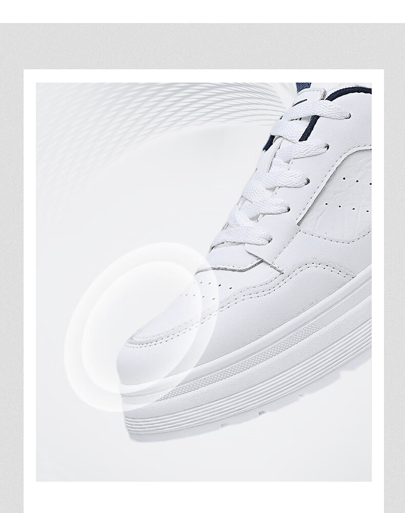 Warrior Official Men's Shoes 2026 Summer New Classic White Sneakers for Men, White and Dark Blue, Size 39 5