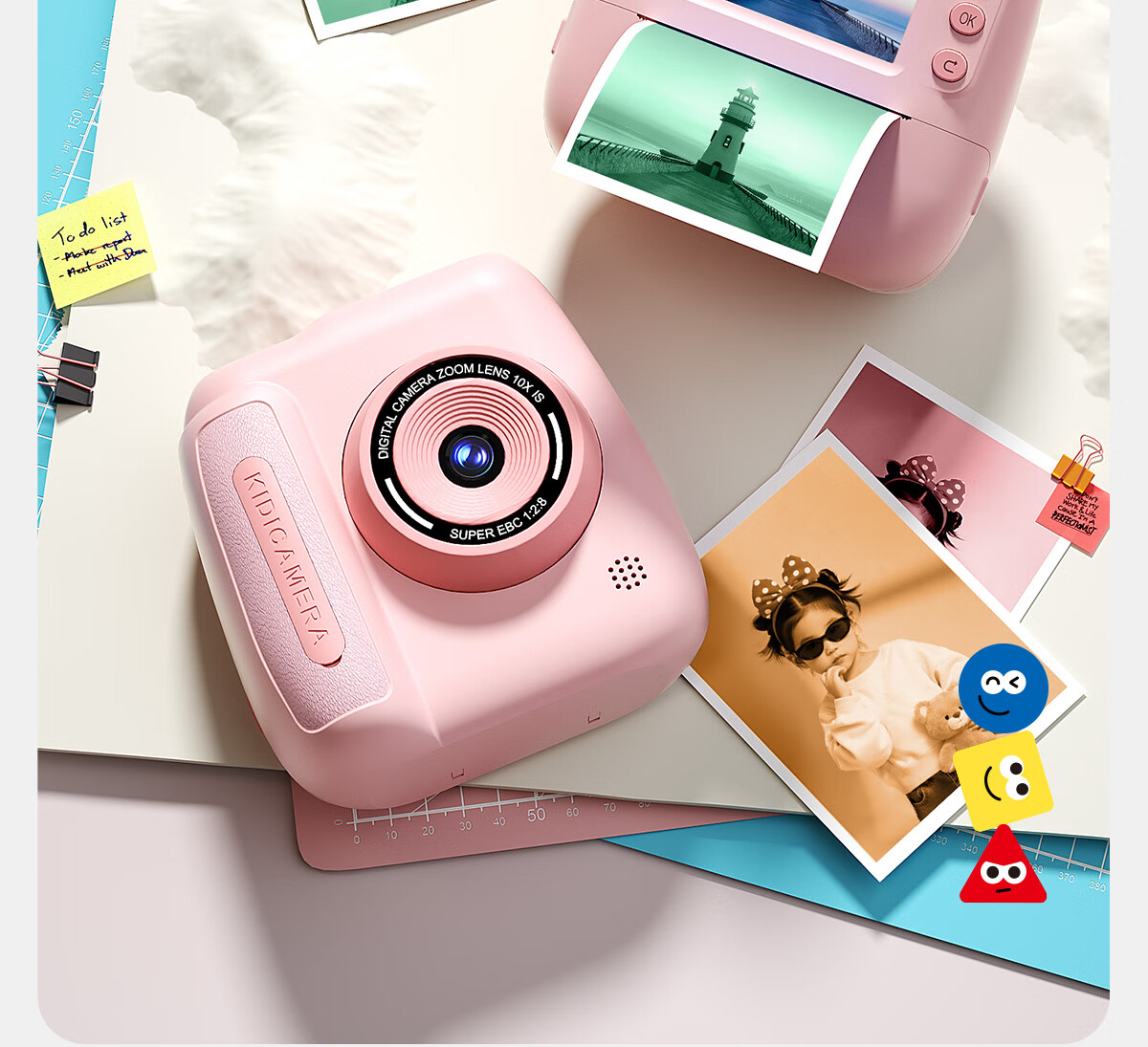 Leleyu Instant Print Kids Camera for Ages 7-14 Toy Birthday Gift for Boys and Girls Pink 1