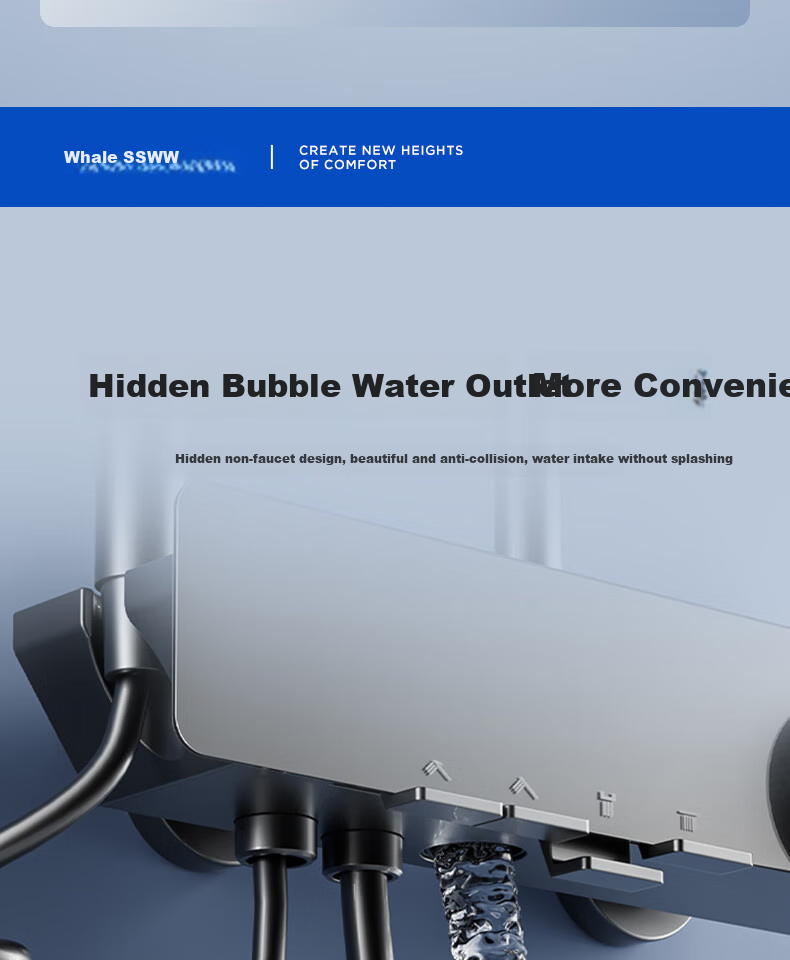SSWW Bathroom Shower Head, Smart Piano Shower Head, Complete Set, Integrated Full Copper Pressure-Increasing Shower Device, TS9 25