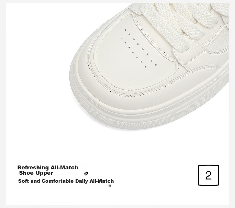 HLA Women's Shoes, Comfortable Height-Increasing Versatile White Sneakers, Casual Skateboard Shoes HDAYXW3CDP008, Beige And Silver Color, Size 37 9