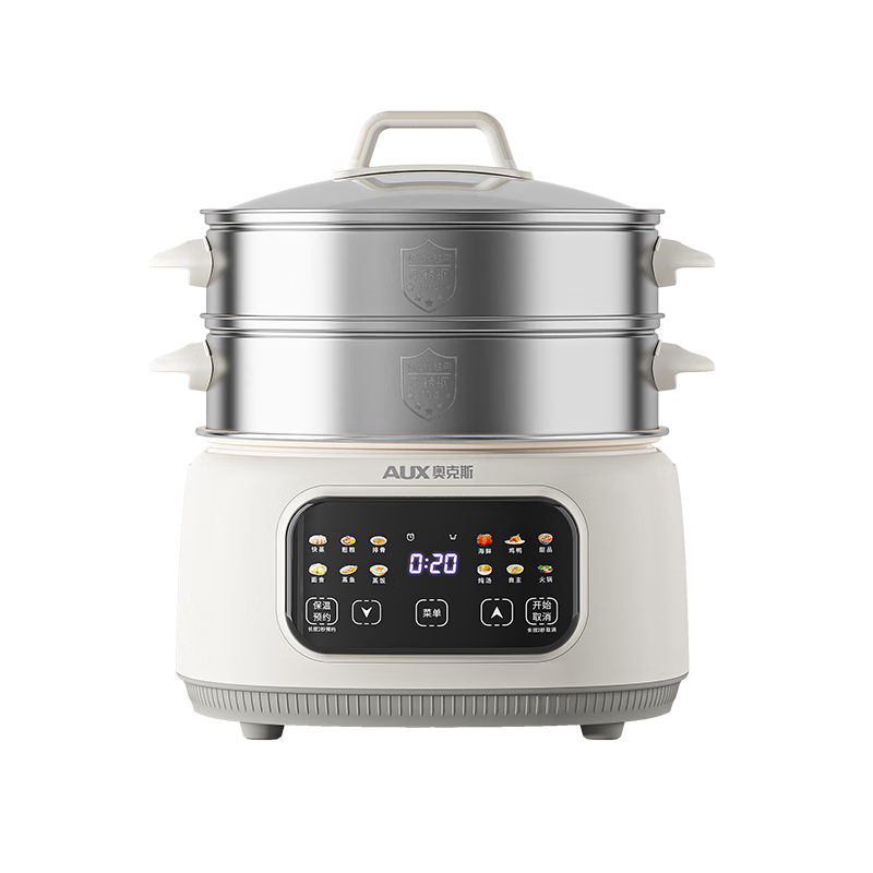 AUX Multifunctional Electric Steamer Split Electric Stew Pot Stew, Steam, Cook All-in-One Household Electric Cooker 2000W High Power 6L Large Capacity ADZ-120AZX-449