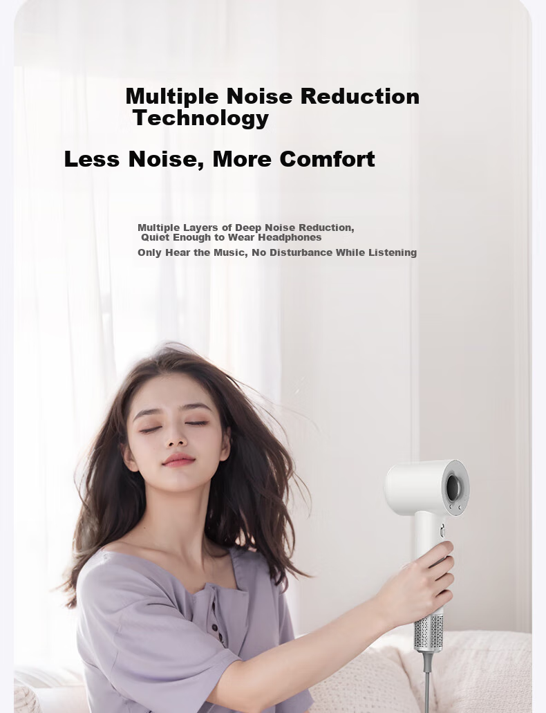 AUX Hair Dryer for Home Use, High-Speed Negative Ion Hair Protection, Quick-Drying, Powerful Airflow, Hair Dryer for Men And Women, High-Power Non-Damaging Hair, Hollow Bladeless Electric Hair Dryer, Girlfriend Gift 15