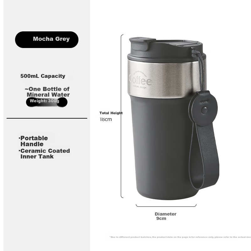 CaROTE Insulated Mug with Ceramic Inner, Coffee Cup with Cold-Keeping Straw, Portable Handle Water Bottle, Gift for Men, Women, Children And Students on Special Occasions