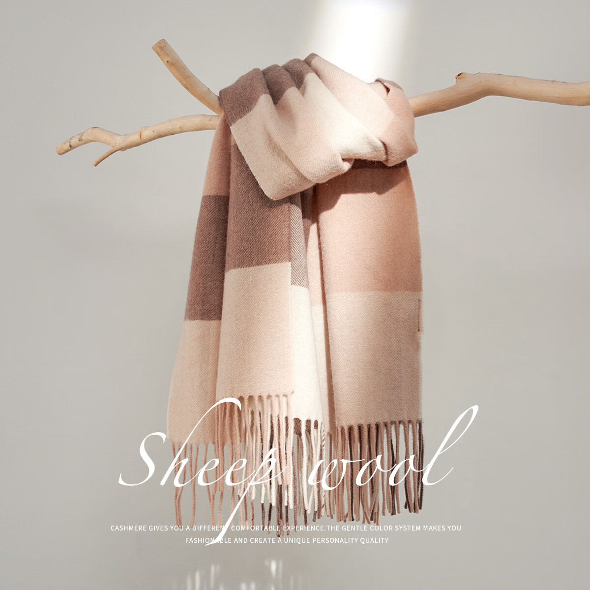 THANTRUE Women's Wool Scarf Autumn Winter 2025 New High-End Shawl New Year Gift W805