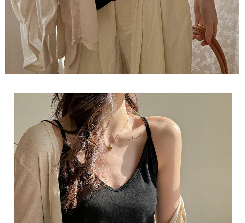 LangSha Korean Style Small Strap Vest Women Snowflake Cotton Sexy V-Neck Base Layer Outerwear Fashion Loose Belly Cover Top Female 16