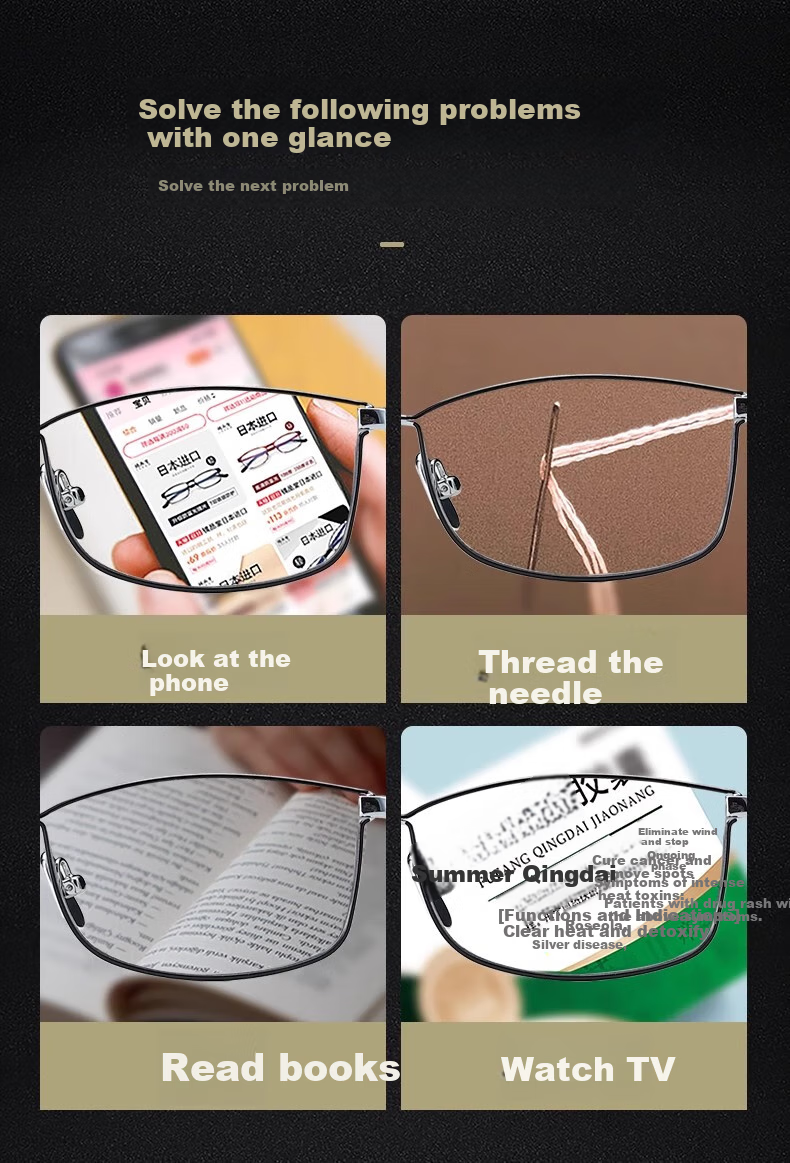 Jingpintang Japanese Imported Reading Glasses for Men, Anti-Blue Light High Definition Memory Titanium Reading Glasses, Sold by JD Authentic Product 300 Degrees 8