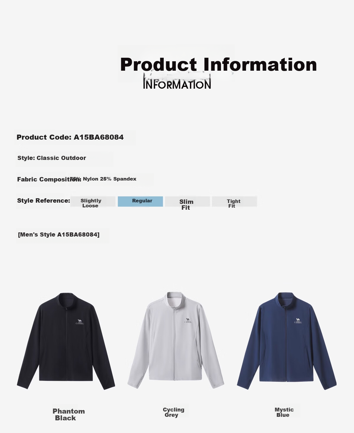 CAMEL Cold White Outdoor Original Yarn Sun Protection Jacket 2025 New Unisex UPF2000 Stand Collar Slim Quick-Dry Sun Protection Shirt S 10