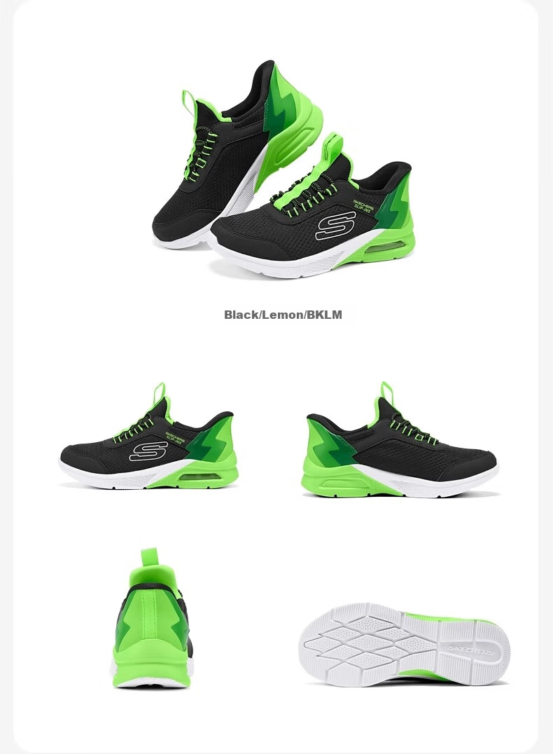 Skechers Children's Comfortable, Stable, Lightweight Sports Shoes for Boys, Fashionable Versatile Classic Casual Sneakers 403890L 35