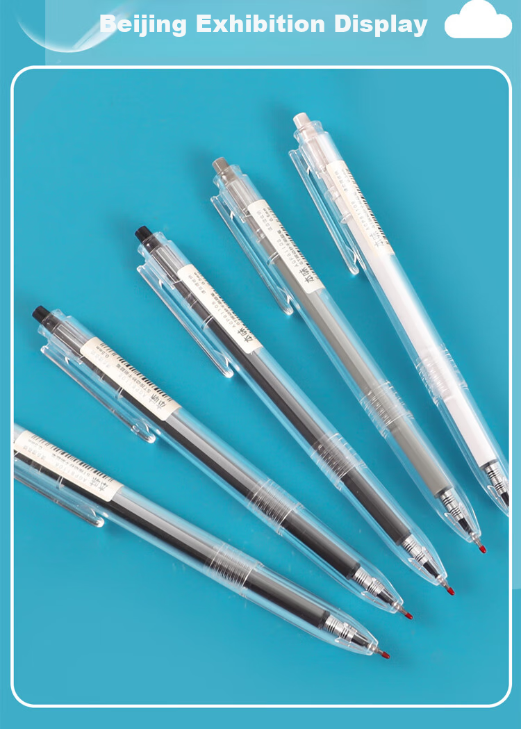 M&G Original Series Quick-Drying Spring Pen, Black ST Tip, Retractable, 0.5mm Office Pen, AGPH7601A, 3 Pcs 6