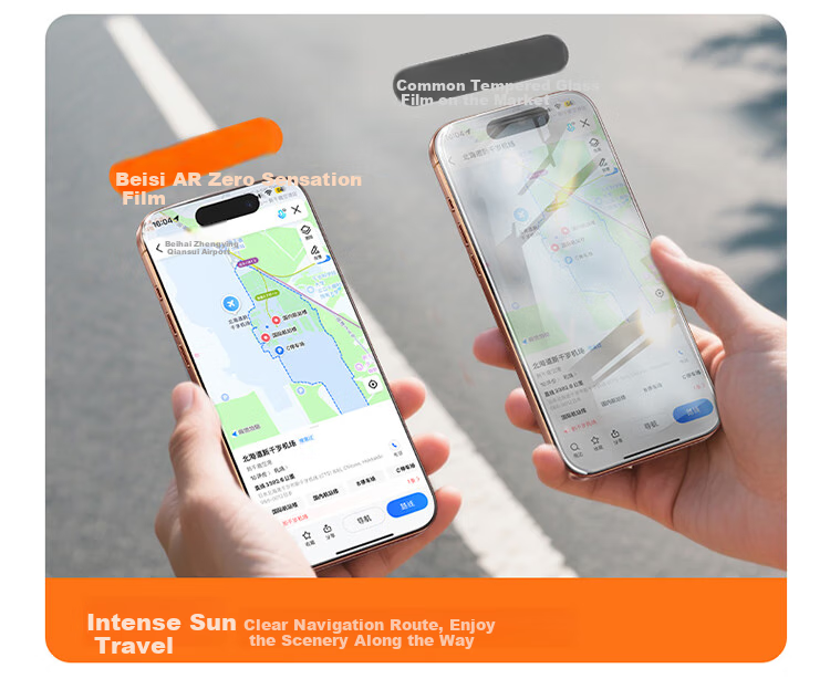 Baseus [3D Heat Bending + Rheinland Certified AR Anti-Reflective] Tempered Glass Screen Protector for IPhone 17 Pro, Full Coverage Anti-Fingerprint High Definition Heat Bending Film for Apple 17 Pro 6