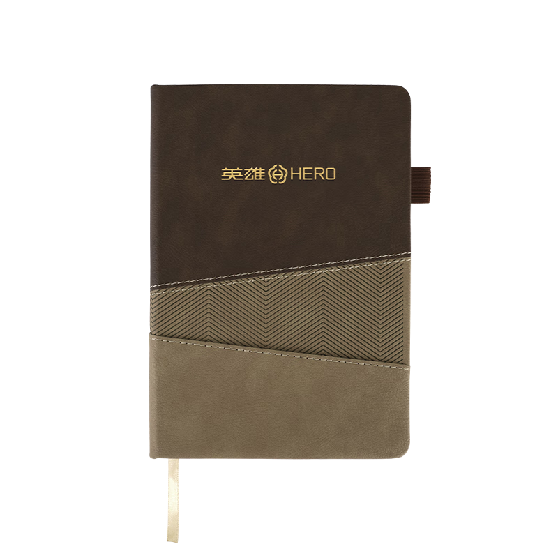 HERO A5 Business Notebook Thickened Hard Cover Soft Leather Simple High-End Gift Meeting Portable Office Stationery Lined Tearable Diary Journal Binder