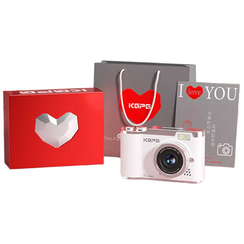 KGPG CCD Digital Camera with Flip Screen Instant Camera for High School Students Selfie Travel Vintage Camera Gift for Girls Girlfriend Birthday Christmas Present