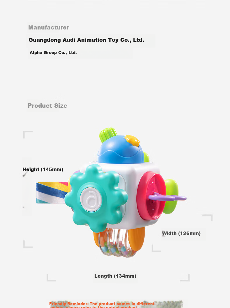 Auby Infant And Toddler Toy Busy Ball, Hand-Held And Grasping Training, Early Education Enlightenment, First Birthday Gift, for Boys And Girls, 9 Months+ 21