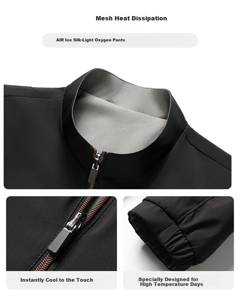 FIRS Double-Sided Wrinkle-Resistant Jacket for Men, Spring And Autumn New Style Business Casual Stand-Collar Short Dad Workwear Coat 4