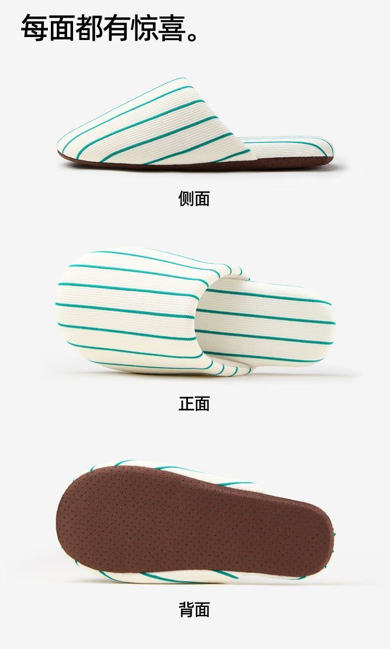 Ganmai Silent Slippers Spring Autumn Indoor Non-Slip Home Couple Cotton Floor Slippers Black Size 36-37 4