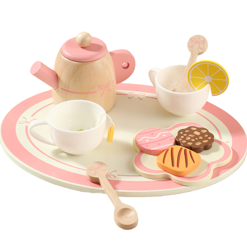 Figani Children's Afternoon Tea Toy Set Baby Kitchen Role Play Game 1-3-6 Years Old Girls Birthday Gift