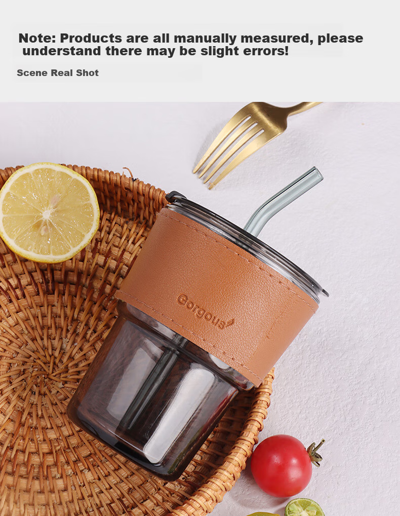 BJ Water Bottle, Glass Cup, Tea Cup, Drinking Cup, Straw Cup with Lid, Coffee And Milk Tea Cup, Hexi Color Bamboo Joint Cup 5