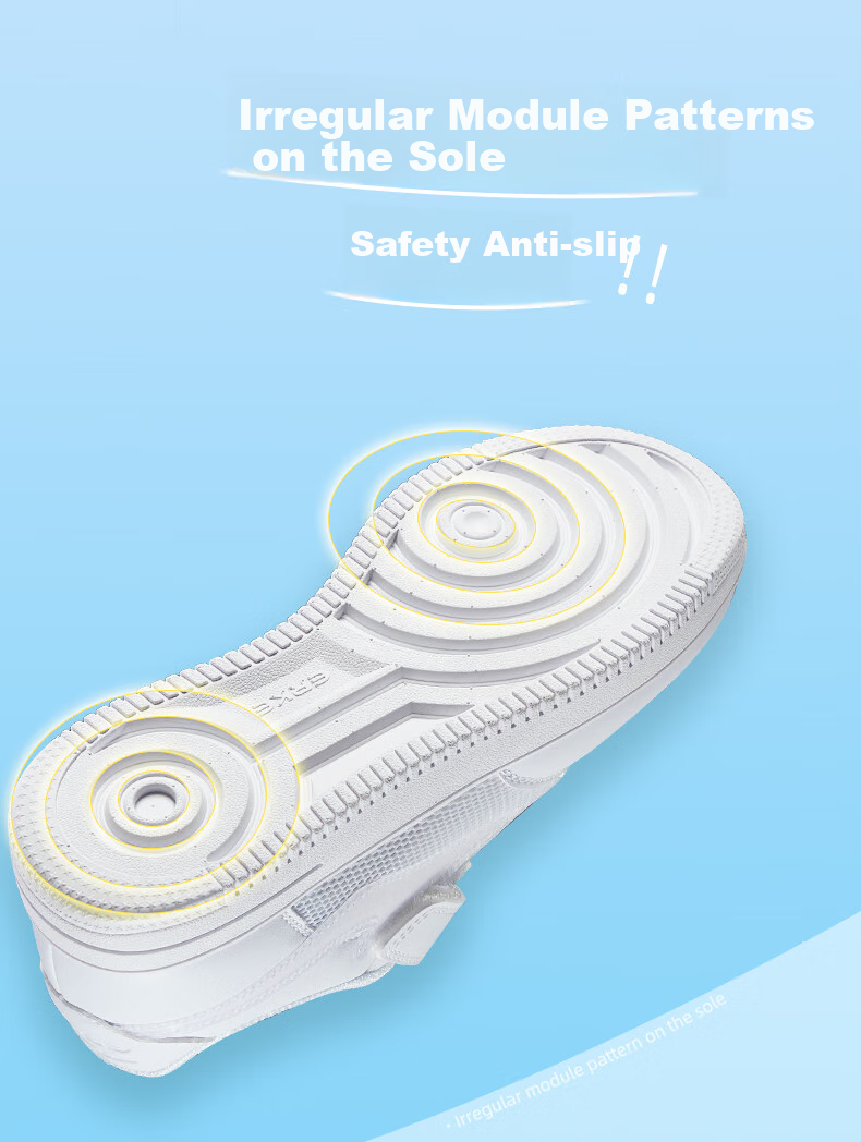 ERKE Children's Shoes, Boys And Girls, Big And Small Kids, White Skateboard Shoes, Kids Mesh Breathable Sneakers, 75122201140, Pure White, Size 26 8