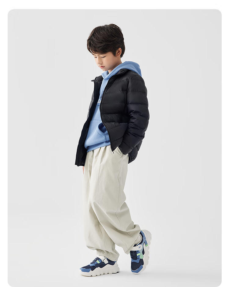 BALABALA Children's down Jacket, Autumn And Winter Wear, Boys And Girls Outerwear, Baby Short Lightweight Stand-Collar Coat, Parent-Child Outfit Clothing 4