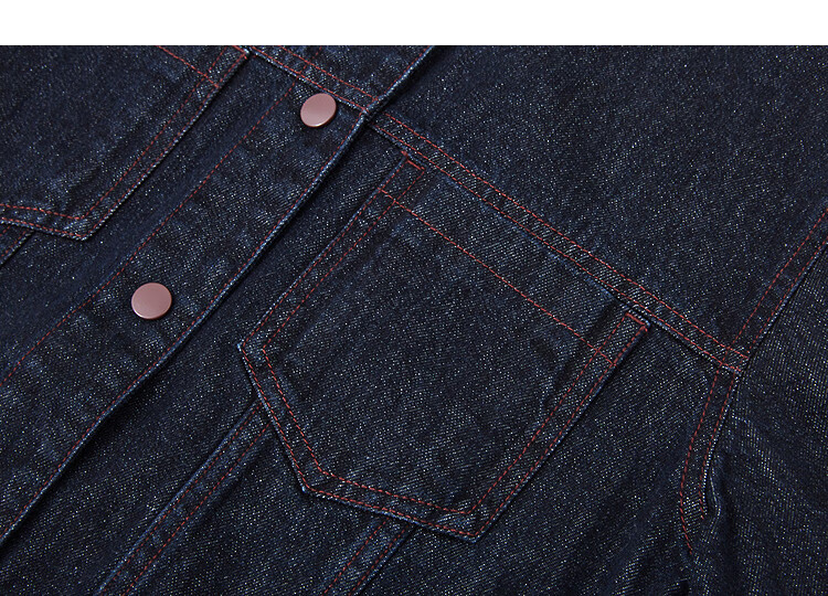 Demana [Denim Breathing Rule] Autumn Cloud Oxygen Cotton Suede Splicing Color-Blocked Piped Loose Fit Women's Denim Jacket 5