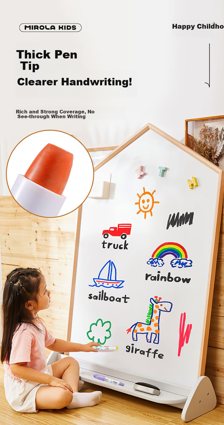 Meiletongnian Children's Chalk Set, 15 Colors, 20 Pieces, Outdoor Dust-Free Colored Chalk Toys for Toddlers, Thick Handle Chalk Gift 4