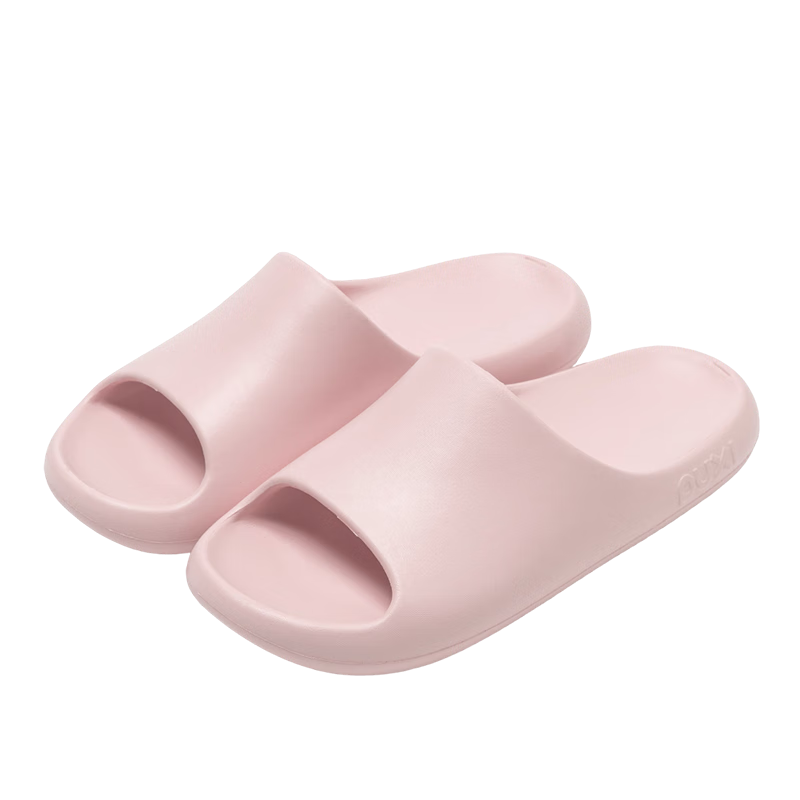 Puxi Women's Summer Indoor Non-Slip Odor-Resistant EVA Soft Sole Shower Slippers Men Sakura Pink Size 38-39