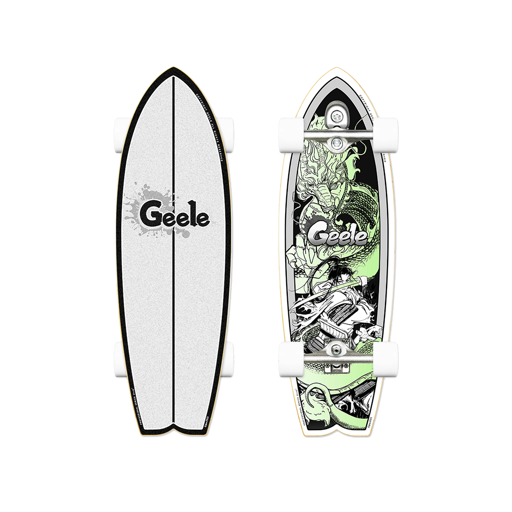 GEELE Land Surfboard Spring Bridge S6 No-Push Ground Skateboard Simulated Ski Surf Skateboard Beginner Professional Land Surfboard