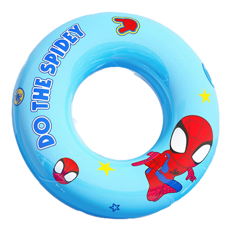 Disney Kids Thickened Anti-Tip Swimming Ring Boys Girls Baby High Buoyancy Underarm Swim Ring D95415 Spiderman 60