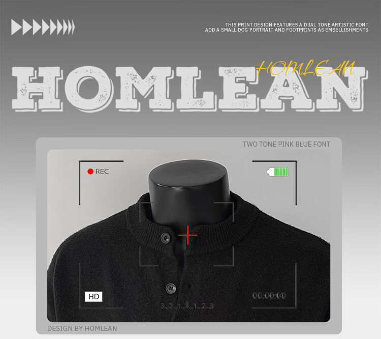 Homlean Old Money Henry Collar Knitted Sweater Men High-End Lazy Style Casual Versatile Top Autumn HC19 Dark Gray 2XL 1