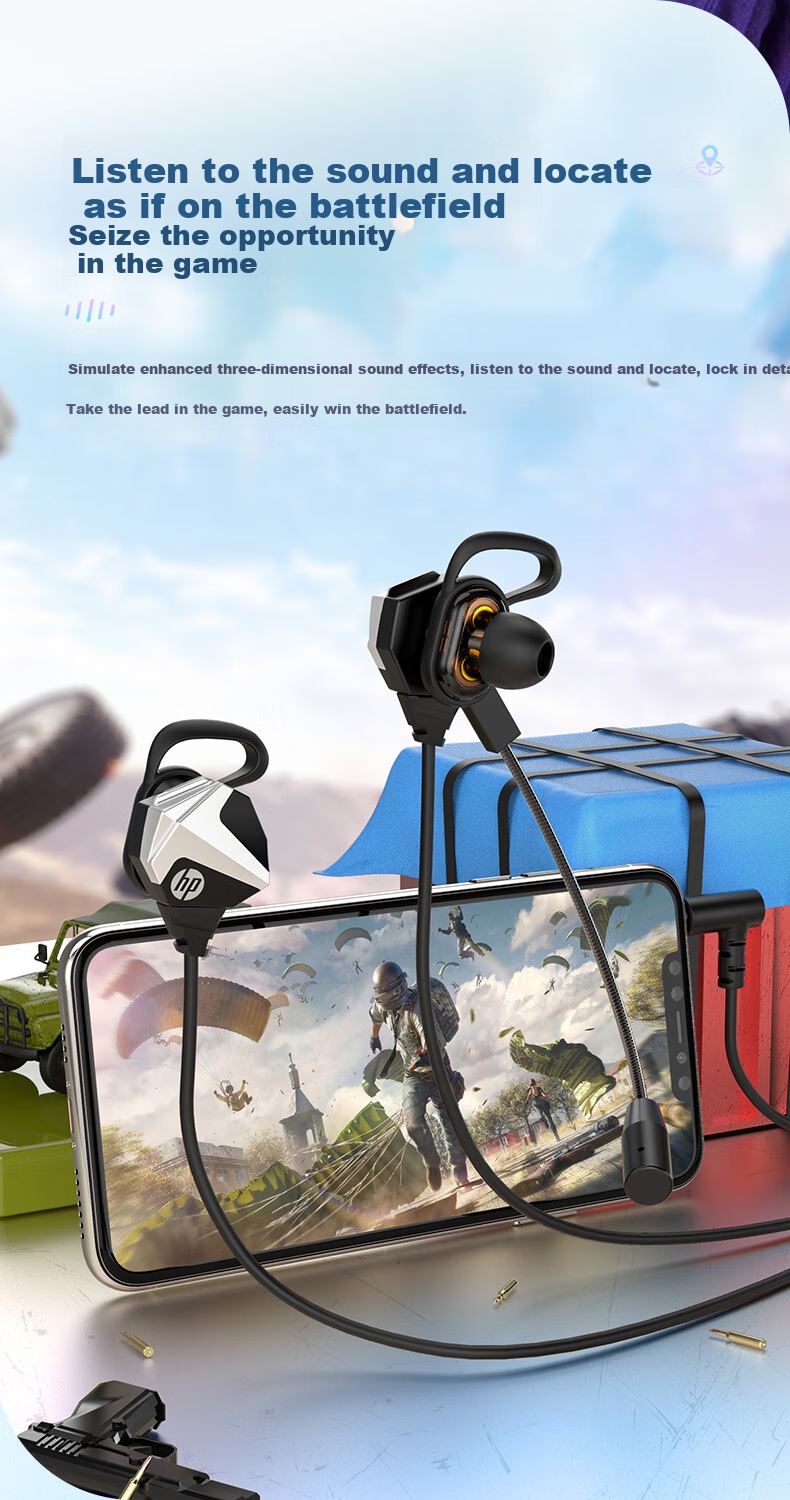 HP DHS-3114 Gaming Headset In-Ear Noise-Cancelling Dual Dynamic Computer And Mobile Universal Study Office Wireless Gaming Music Headphones for Valorant PUBG Esports Sky Blue 4