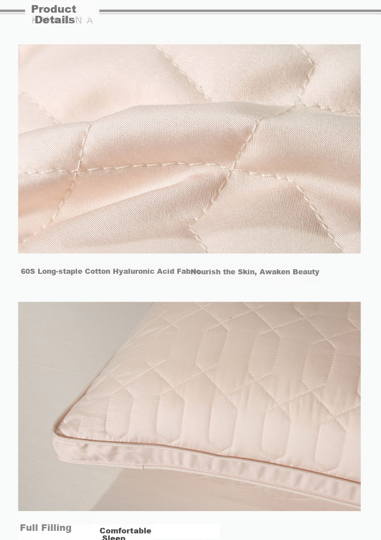 FUANNA Pillow Core Hotel Pillow Fiber Soft Pillow 60S Long-Staple Cotton Class A Antibacterial Washable Medium Pillow 70*45cm One Pack 10