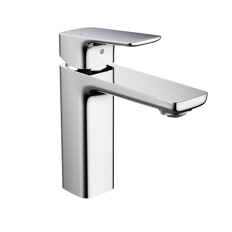 JOMOO Bathroom Faucet, Silicone Brass Hot And Cold Dual Control, Single Handle Square Design, Basin Faucet, 32349-590