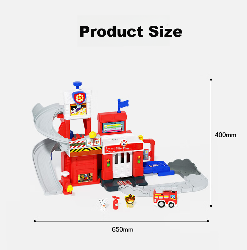 VTech Children's Toy Track Car, Smart City Fire Station Fire Truck 1-2 Baby Boys Girls Birthday Gift 18