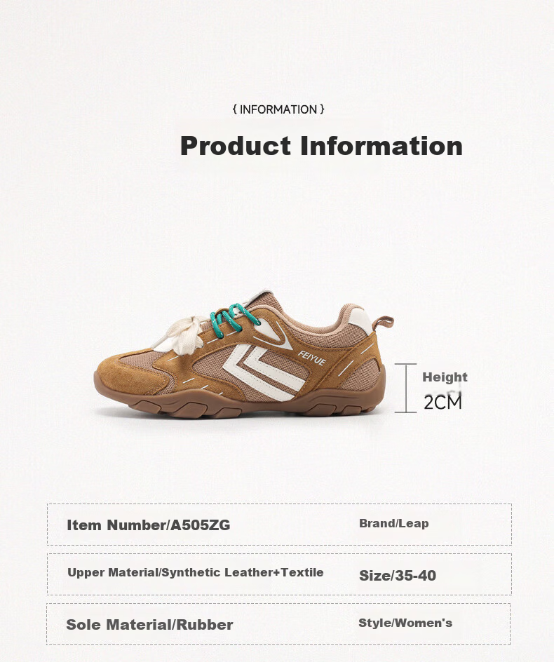 Feiyue Official Women's Sneakers, New Summer 2026 Style, Breathable Mesh Casual Shoes for Women, Light Brown, Size 36 3
