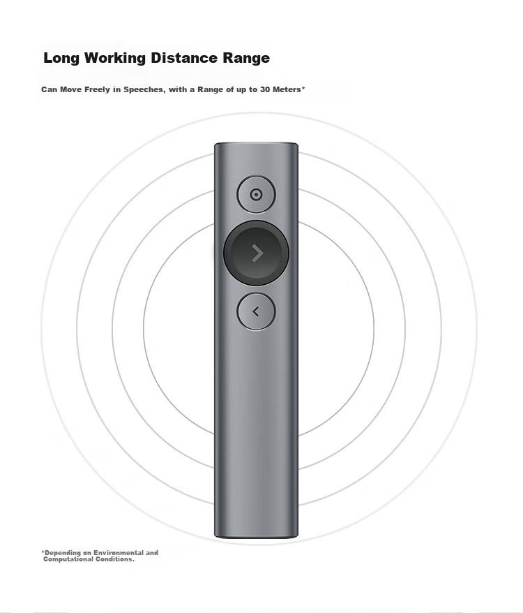 Logitech Spotlight Enterprise Wireless Presenter, Projection Pen, PPT Page-Turning Pen, Presentation Pointer, Magnifies And Focuses LCD Screen (Gold) 9