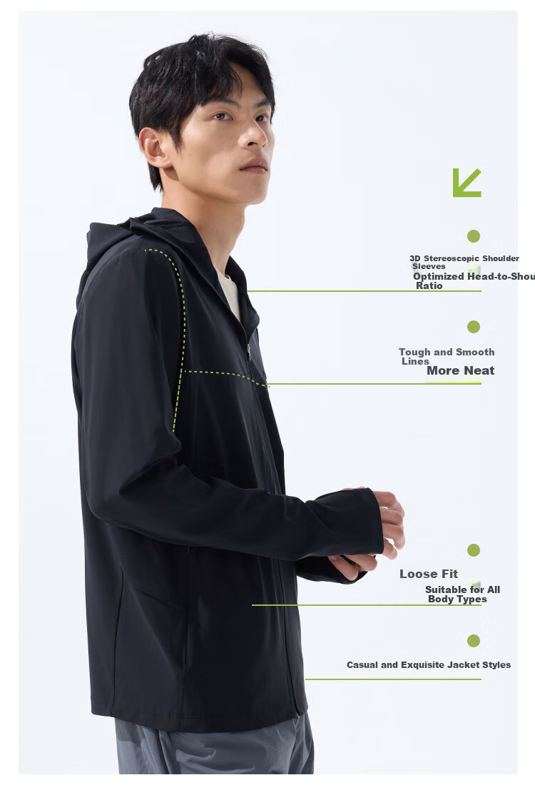 Beneunder Ice Silk Sun Protection Jacket Unisex UV Protection Cooling Breathable Outdoor AL026 [JD Exclusive] 9