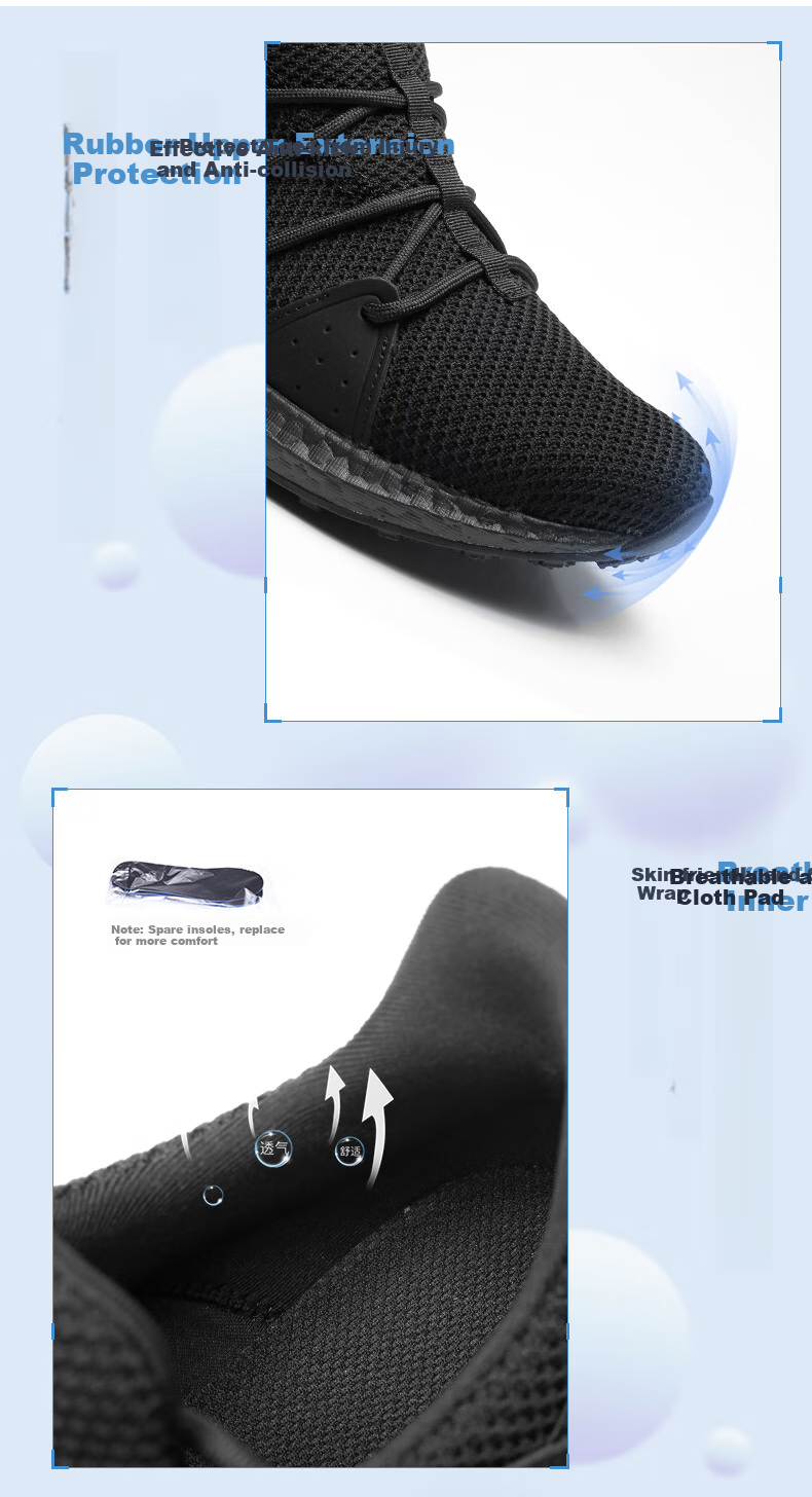 Qiangren Outdoor Sports Casual Men's Shoes, Breathable Shock-Absorbing Running Shoes, 3515 New Style Training Shoes, Black, Size 39 9