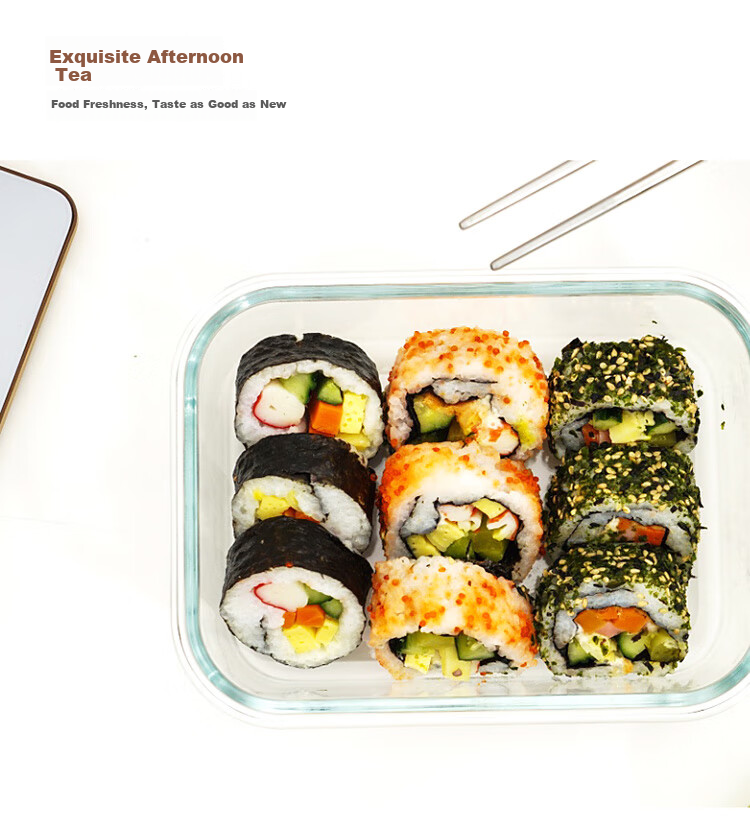 LOCK&LOCK Glass Food Storage Container Set, Microwave-Safe Lunch Box, Heat-Resistant Glass Bento Box, Dishwasher Safe, 6-Piece Set 17