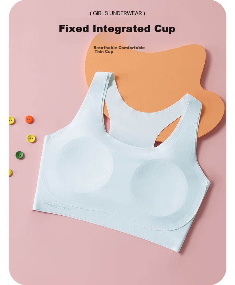 LangSha Seamless Girls' Underwear for Puberty Stage Two (Ages 10-14), Girls' Training Bra for Middle School And Elementary Students 3