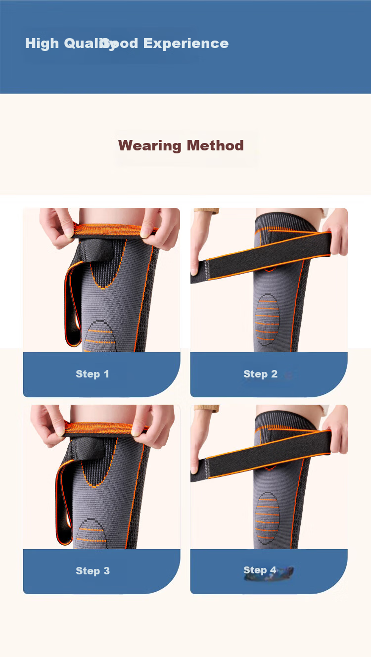 LAC Self-Heating Knee Brace, Warm, for Cold Legs, Sports Knee Support, Knee Protection Device, Compression, Non-Slip Knee Pads XL 4
