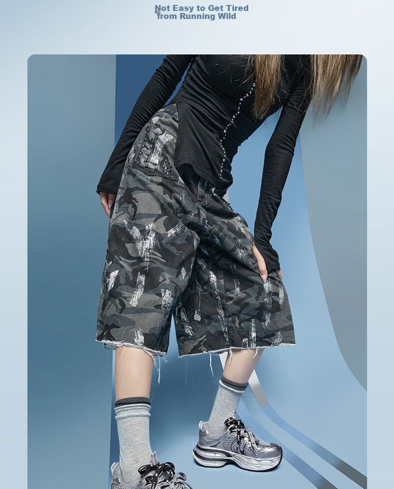 CAMEL [Dilireba's Same Style] Silver Moon 2nd Generation Dad Shoes Women Casual Shoes L25A283148 Gray/Silver 36 15